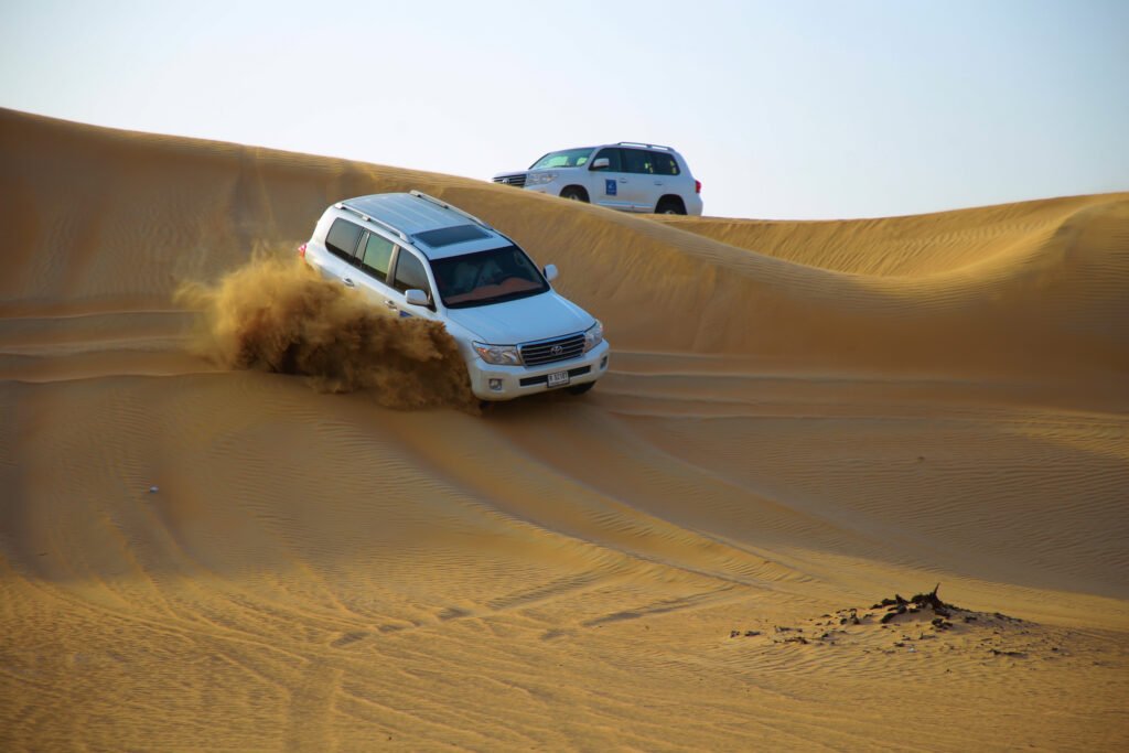 Dune bashing in dubai desert