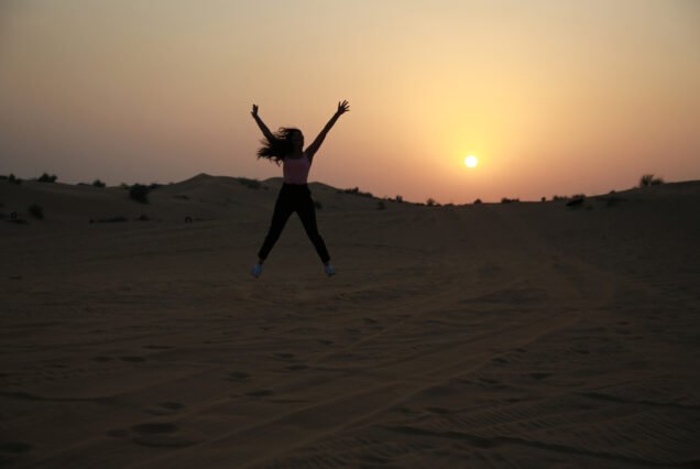 sunset photography in dubai desert safari